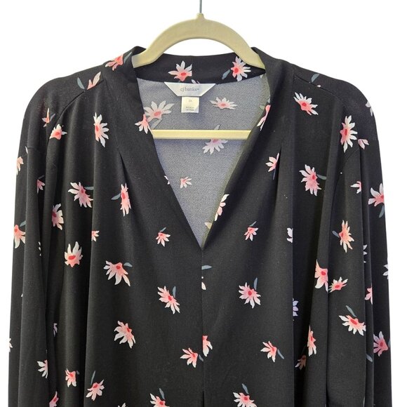 CJ Banks Floral Popover Boho Top Size 3XL - Picture 4 of 6